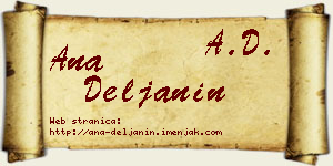 Ana Deljanin vizit kartica